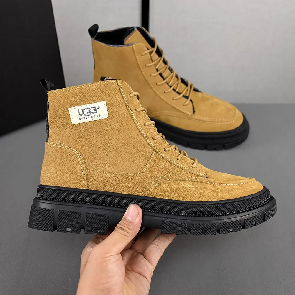 PP520🛜🛜🛜【ugg】The upper is made of waterproof nubuck, real wool lining, and non-slip rubber sole. Warm and comfortable, a must-have in winter! Men's size 38-44 (custom-made size 45 is non-refundable).